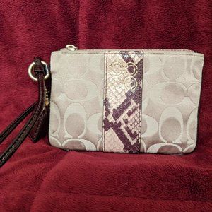Coach Collette Signature Python Wristlet